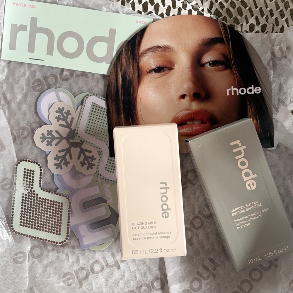 RHODE Glazing Milk and Barrier Butter Skincare Duo